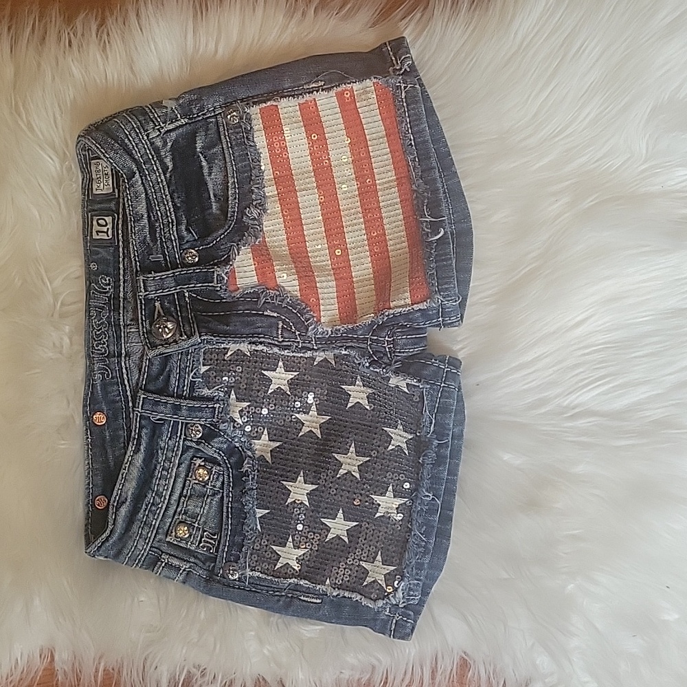 Miss Me Girls Shirts sz 10 American Flag